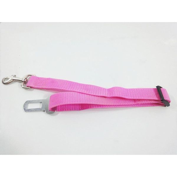 Adjustable Pet Car Safety Seat Belt Restraint Lead - Secure Your Furry Friend On The Go! - Pink