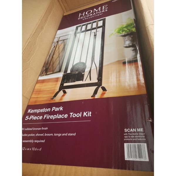 Home Decorators Collection Kempston Park 5-Piece Fireplace Tool Set - ORB