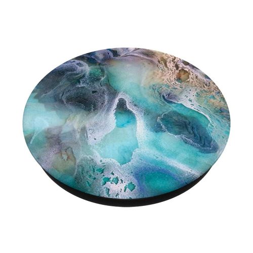 Ink Marbled Pop Mount Socket Teal Blends Watercolor Clouds PopSockets PopGrip: Swappable Grip for Phones & Tablets