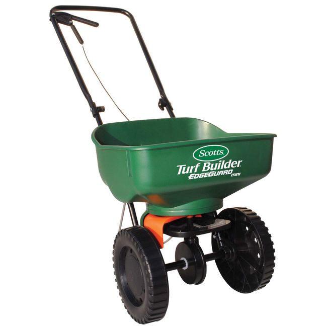 Scotts Turf Builder EdgeGuard Mini Broadcast Spreader - Holds Up to 5,000 sq. ft. of Lawn Product