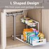 2 Pack  Under Sink Organizer 2-Tier Kitchen Bathroom Sink Organizers Storage