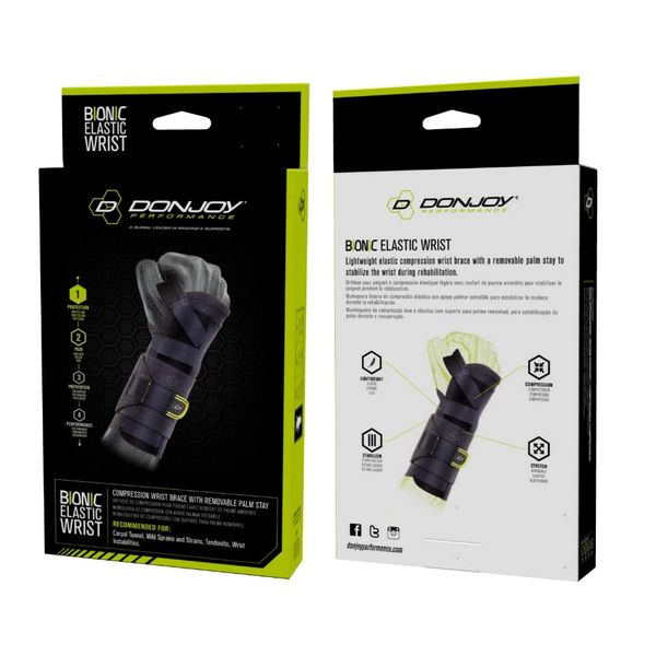 Donjoy Performance Bionic Elastic Compression Wrist Brace LEFT Med/Large - W4C