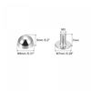 uxcell Screw Back Rivets Solid Round Head Leather Studs 8x5mm Silver Tone Set of 10