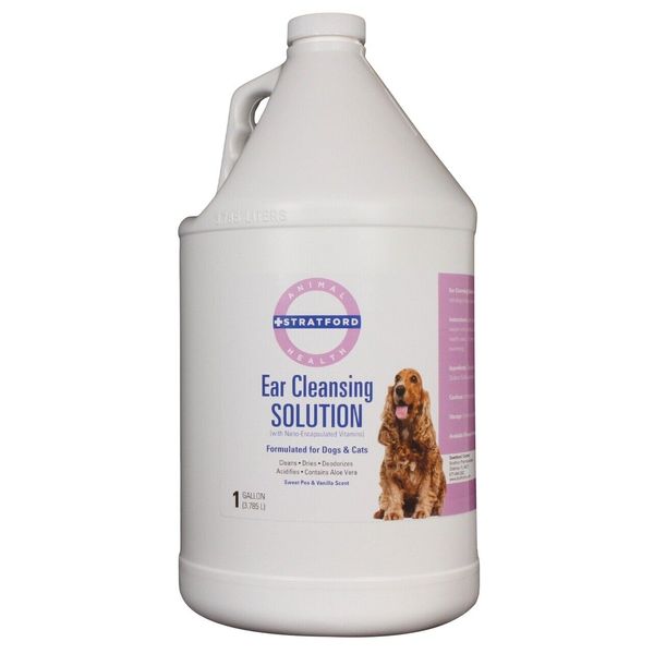 Ear Cleansing Solution for Dogs & Cats [Sweet Pea & Vanilla scent] (1 Gallon)