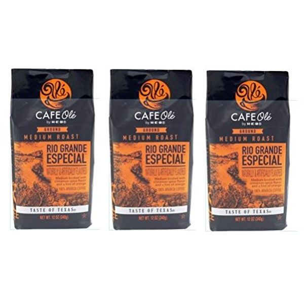 Cafe Ole Rio Grande Especial Ground Coffee 12 oz. (Pack of 3 bags)