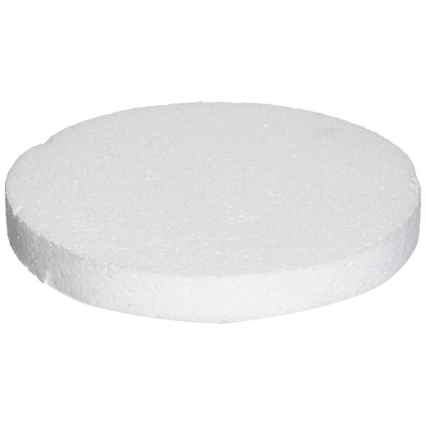 Oasis Supply Dummy Round Cake, 8" x 1", White