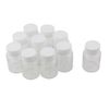 12 PCS 15 ML 0.5 OZ Plastic Clear Bottles Empty Container with White Screw Cap Solid Powder Case Refillable Storage Holder Sample Jar for Dispense Different Items