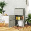 Outdoor Towel Rack for Pool w/ Two Storage Space Towel Rack, Gray