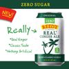 Reed's Zero Sugar Real Ginger Ale, All-Natural Classic Ginger Ale Made with Real Ginger (24- 12oz cans)