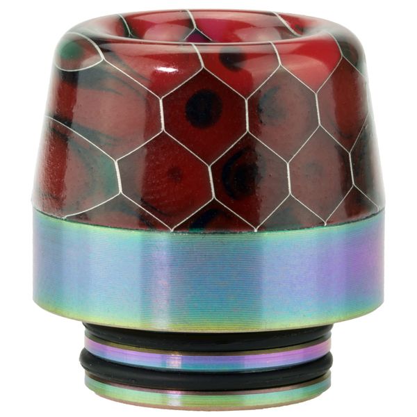 Rmvaporstore 810 Drip Tip CN01 Cobra Resin Stainless Steel Base for Smok TFV12 Prince/Horizon Falcon King/Freemax Mesh Pro 1 Pack (Red)