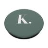 Sage Green Cute Letter K Initial Heart Monogram PopSockets Adhesive PopGrip