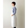 fog linen work Linen Full Apron, White (19) 《LKA004-19》