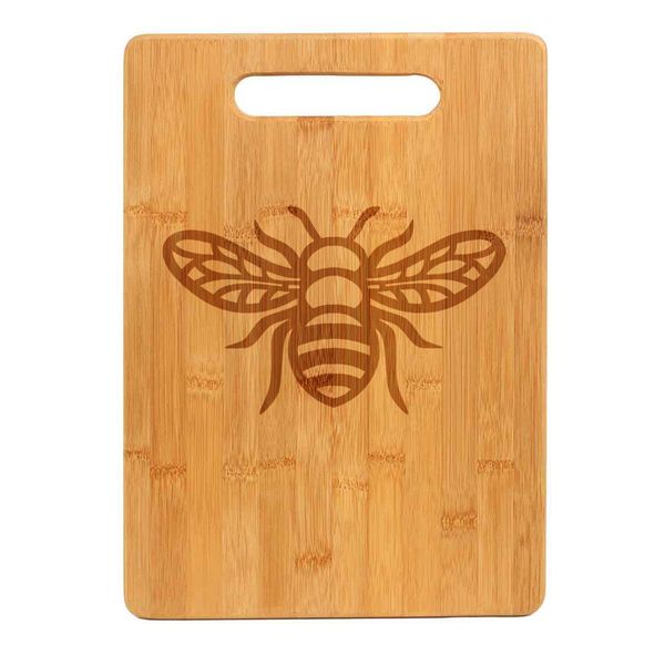 Bamboo Wood Cutting Board Honey Bee