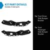 TRQ Front Outer Bumper Bracket Set Compatible with 2008-2011 Ford Focus FO1032102 FO1033102