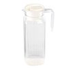 Square Plastic Pitcher Fridge Jug with Lid - 1.1 Litre Carafe