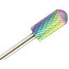 Nailtechnik Premium Rainbow Carbide Remover Cylinder Round Medium 60 Nail Design Manicure Pedicure Cutter Bit Attachment