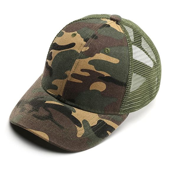 Kids Camo Baseball Cap Mesh Sun Hat Cotton Snapback Trucker Cap UV Protection Visor Headwear Quick Dry Breathable Outdoor Sports Hat Cap Cycling Football Travel Beach Tennis Boys 5-12 Years Old