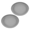 UTHCLO Elderly Plate Suction Cup 2pcs High Sides Unbreakable Divided Plates for Disabled