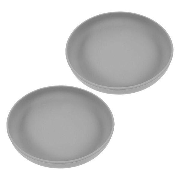 UTHCLO Elderly Plate Suction Cup 2pcs High Sides Unbreakable Divided Plates for Disabled