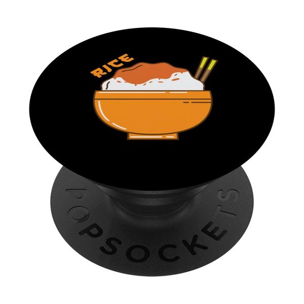 Asian rice bowl with chopsticks PopSockets with replaceable PopGrip