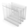 1InTheOffice Poly Envelopes Expandable Plastic Clear Envelope with Button & String Closure, Letter Size, Clear, 20 Pack