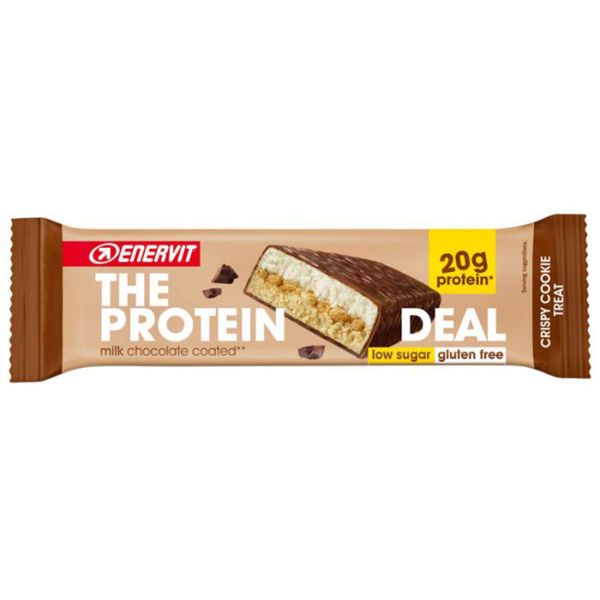 ENERVIT Protein Deal Bar | Protein Bar with 20 g Protein | High Protein Low Sugar Bar Gluten Free | (Cookie, Single Bar of 55 g)