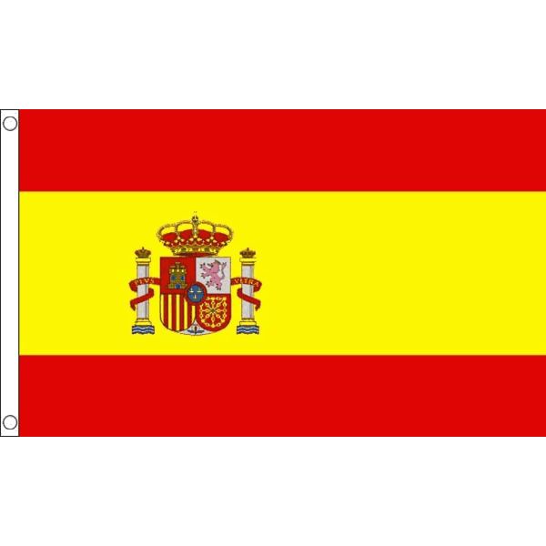 Spain Flag Giant 8 x 5 FT State Crest Spanish FlagSuperstore
