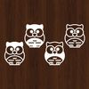 Wall Sticker Owl Owl Animal Sticker Ver. 3