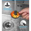 2 Hibbent Upgraded 3 in 1 Kitchen Sink Drain Strainer and StopperCombo, TWO PACK