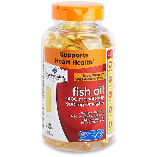 Member's Mark - Omega 3, Fish Oil 1400 mg (900 mg EPA/DHA), Enteric Coated, 150 Softgels