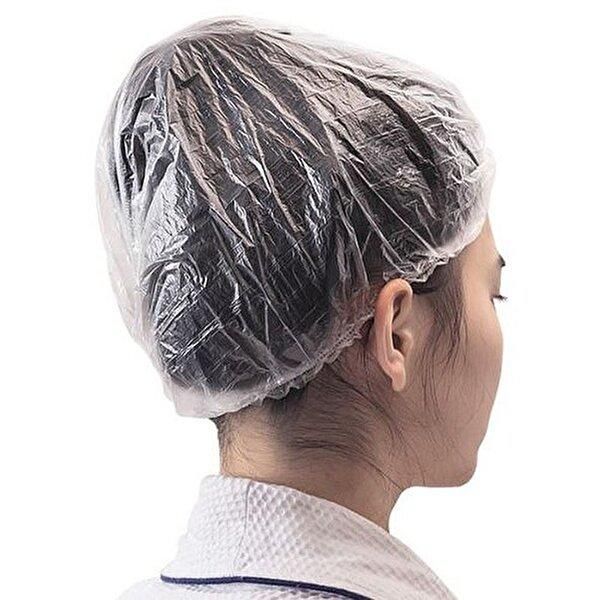 Multipurpose Waterproof Shower Cap 100P Vinyl Sanitary Hair Cover_WAB1442