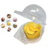 Van Der Linn Single Hinged Cupcake Boxes Clear Muffin Holder Cases Domes Cups Pods Containers (10)