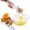 Voarge Ei Eier Knacker Eierschneider ohne Splitter Egg Cracker Gadget Geschenk für Küche, Eigelb Eiweiß Abscheider in Weiß, Kitchen Gadget Tool