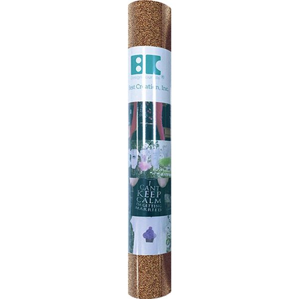 Best Creation Iron On Glitter Roll, Copper, 12"x24"