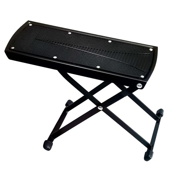 Guitar Foot Rest Stool Height Adjustable Footstool Excellent Stability with Rubber End Caps and Non-Slip Rubber Pad for Classical Guitar