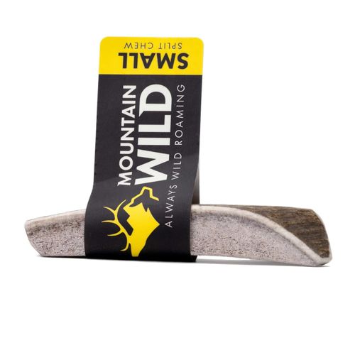 MOUNTAIN WILD Split Antler Dog Chew, Mineral-Rich Antlers for Dogs, No Mess, No Odor, Long Lasting for Aggressive Chewers, for Small and Medium Dogs (Small)