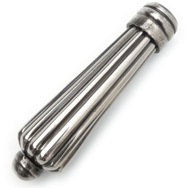 Jones & Grey Antique Nickel Regency Reeded Solid Brass Vintage Style Bathroom Light Switch Pull