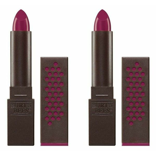 Burt's Bees Lipstick 100% Natural Moisturizing Magenta Rush 1 Tube 2 Pack