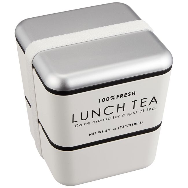 Showa LUNCH TEA Lunch Box, White, Square Nest Lunch Box