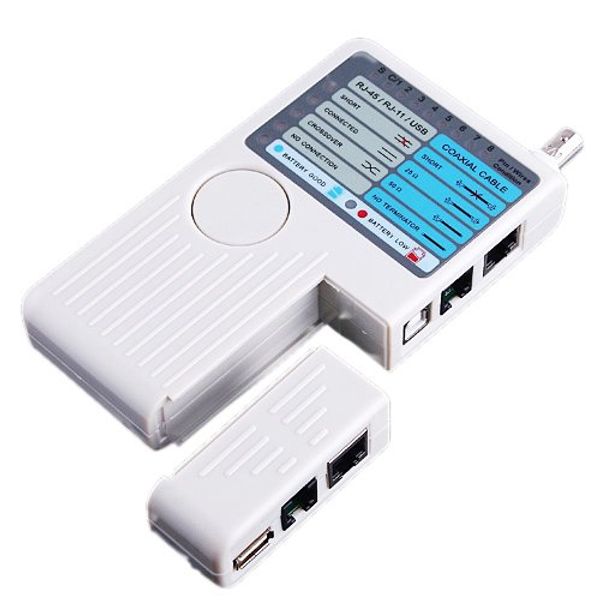 Wscoficey 4-in-1 Remote RJ11 RJ45 USB BNC LAN Network Telephone Cable Tester Meter Device Equipment