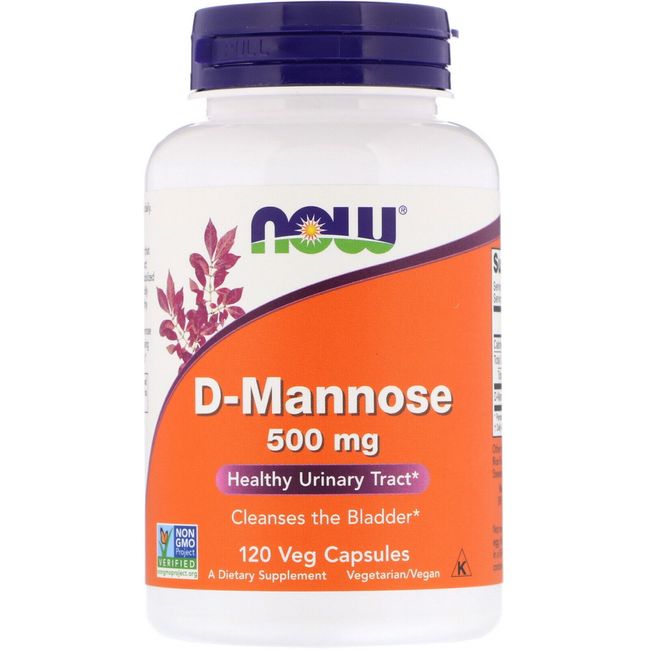 Now Foods, (2 Pack) D-Mannose, 500 mg, 120 Veg Capsules