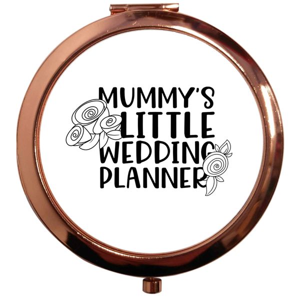 Flox Creative Rose Gold Circle Compact Mirror Mummy's Little Wedding Planner