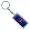 GRAPHICS & MORE Rectangle UIC Flames Keychain in Chrome Plated Metal