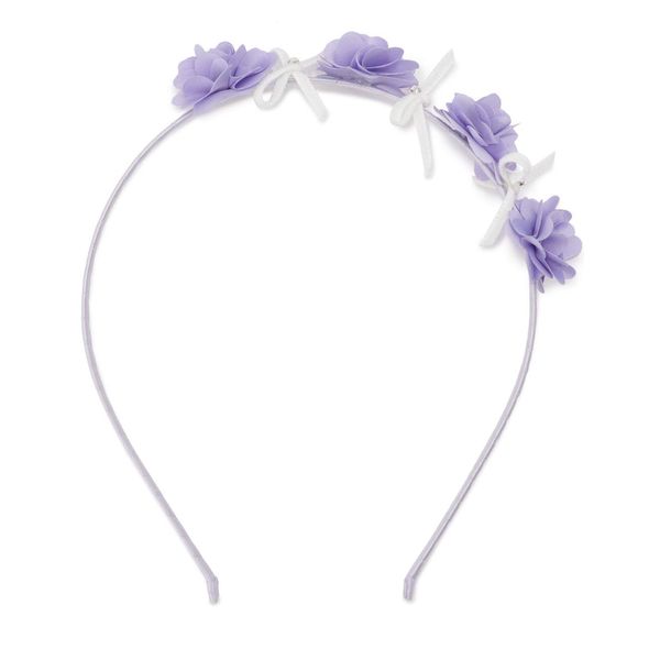 Chopin 8190-0031 Kids Hair Accessories, Hair Ornament, School Ceremonies, Weddings, Invitations, Flower Ribbon Headband, Flowers, Formal, Purple