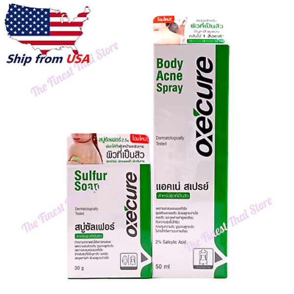 Oxe'Cure Oxe Cure Acne Solution Body Starter Kit : Acne Spray 50 ml + Soap 30g