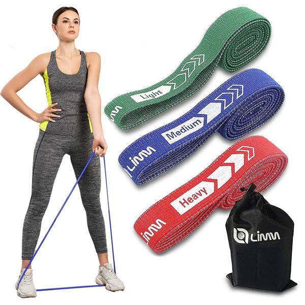 Limm Long Resistance Bands Fabric Band - Pull Up Bands for Working Out - Workout Bands Resistance for Women and Men - Pull Up Assistance Bands for Resistance & Strength Training, Home Workouts