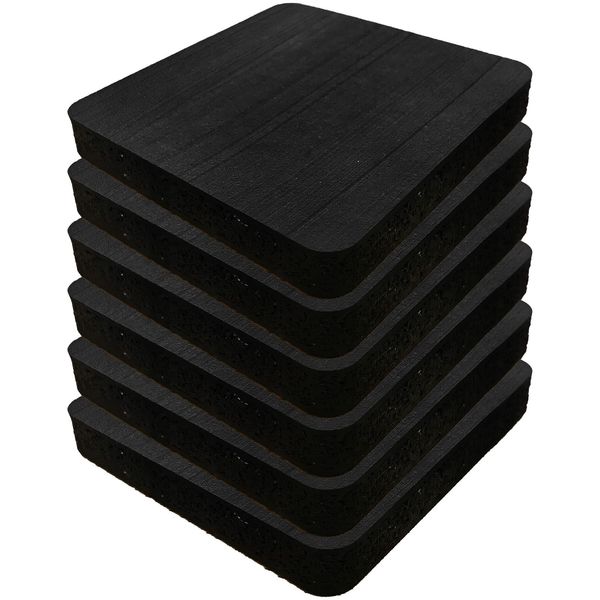 MUSCLE FACTORY Treadmill Mat, Anti-Vibration, Soundproofing, Rubber Mat, Cushion, Power Rack, Weight Machine, For Pianos, Speakers, Floors, Scratch Resistant, Extra Thick, 0.6 inches (12 cm) Square, 6