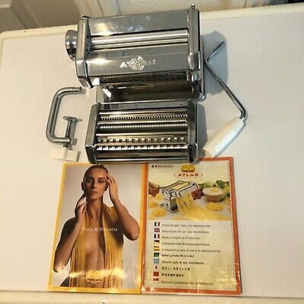 Marcato Atlas 150 Wellness Pasta Maker Machine Stainless Steel Made in Italy