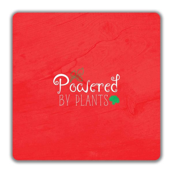 Shopagift Powered By Plants 2 Pack Coasters - 9cm x 9cm