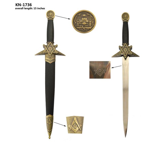 SplendidGifts KN-1736 Masonic Dagger